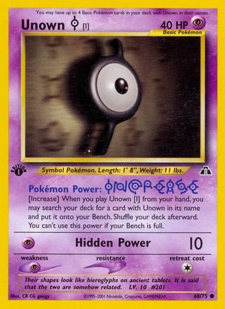 Unown [I] 068/75 - 1st Edition Neo Discovery