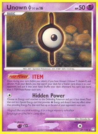 Unown [I] 037/123  - Reverse Holofoil Mysterious Treasures