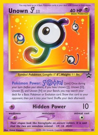 Unown [J] 038/53 WoTC Promo