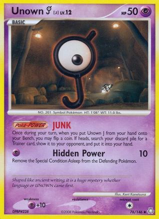 Unown (J) 076/146  - Reverse Holofoil Legends Awakened