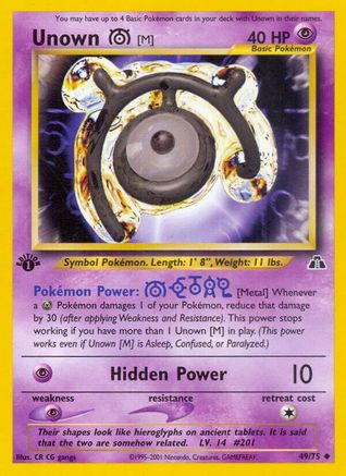 Unown [M] 049 - 1st Edition Neo Discovery