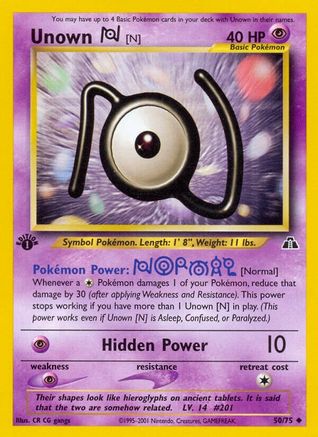 Unown [N] 050/75 - 1st Edition Neo Discovery