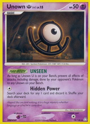 Unown (U) 078/146  - Reverse Holofoil Legends Awakened