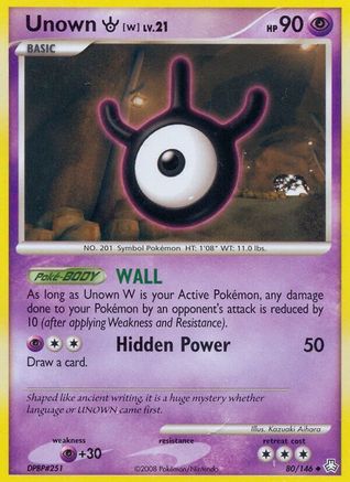 Unown (W) 080/146  - Reverse Holofoil Legends Awakened