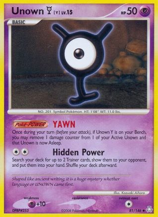 Unown (Y) 081/146 - Reverse Holofoil Legends Awakened