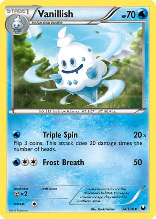 Vanillish 034/108  - Reverse Holofoil Dark Explorers