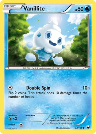 Vanillite 033/108  - Reverse Holofoil Dark Explorers