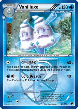 Vanilluxe (Team Plasma) 029/116  - Reverse Holofoil Plasma Freeze