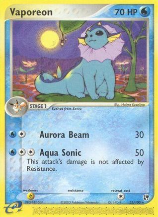Vaporeon 025/100 - Reverse Holofoil Sandstorm
