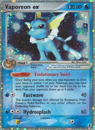 Vaporeon ex 110/113 - Holofoil Delta Species