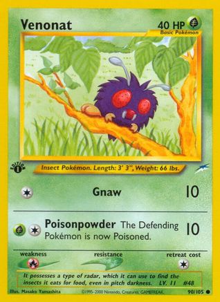 Venonat 090/105 - 1st Edition Neo Destiny