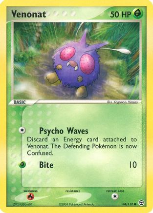 Venonat 084/112 - Reverse Holofoil FireRed & LeafGreen