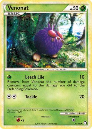Venonat 081/102 - Reverse Holofoil Triumphant