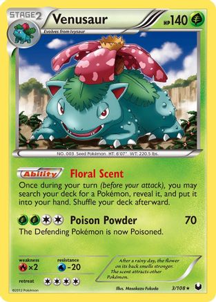 Venusaur 003/108  - Holofoil Dark Explorers