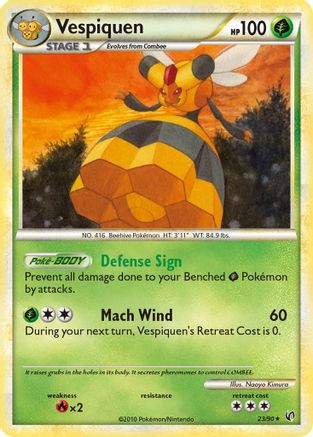 Vespiquen 023/90  - Reverse Holofoil Undaunted