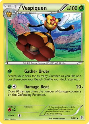 Vespiquen 005/135  - Reverse Holofoil Plasma Storm