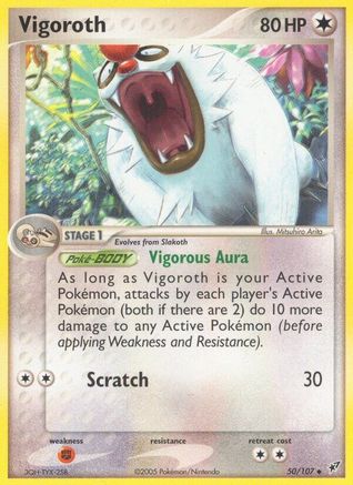 Vigoroth 050/107 - Reverse Holofoil Deoxys