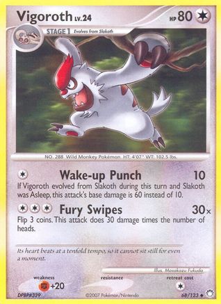 Vigoroth 068/123 - Reverse Holofoil Mysterious Treasures