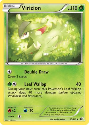 Virizion 015/113  - Holofoil Legendary Treasures