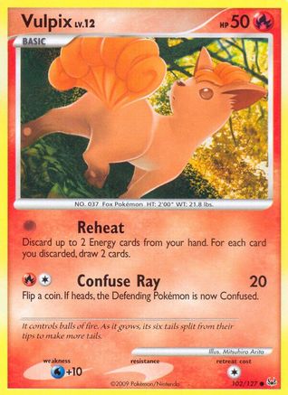 Vulpix 102/127  - Reverse Holofoil Platinum