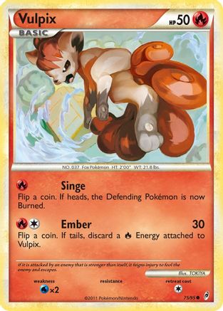 Vulpix 075/95  - Reverse Holofoil Call of Legends