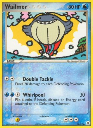 Wailmer 069/92 - Reverse Holofoil Legend Maker