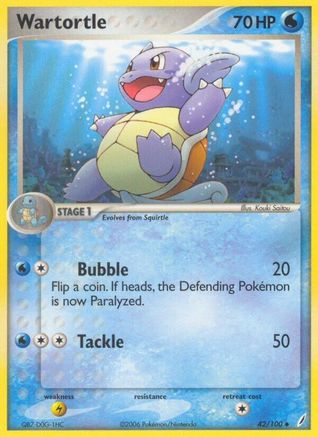 Wartortle 042/100 - Reverse Holofoil Crystal Guardians