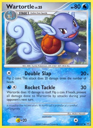 Wartortle 065/127  - Reverse Holofoil Platinum
