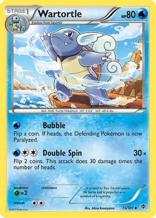 Wartortle 015/101  - Reverse Holofoil Plasma Blast
