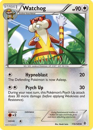 Watchog 119/149  - Reverse Holofoil Boundaries Crossed
