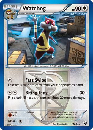 Watchog (Team Plasma)  112/135  - Reverse Holofoil Plasma Storm
