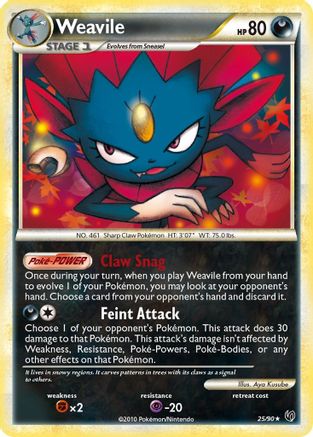 Weavile 025/90  - Reverse Holofoil Undaunted