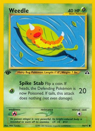 Weedle 070/75 - 1st Edition Neo Discovery