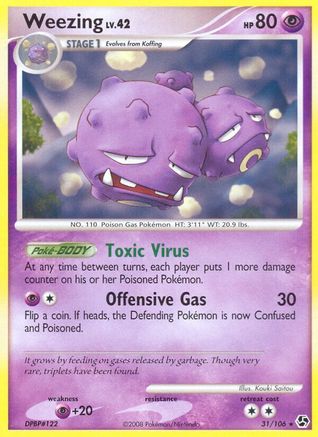 Weezing 031/106 - Reverse Holofoil Great Encounters