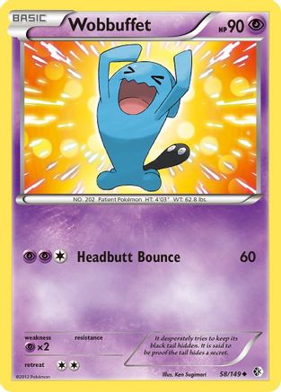 Wobbuffet 058/149  - Reverse Holofoil Boundaries Crossed