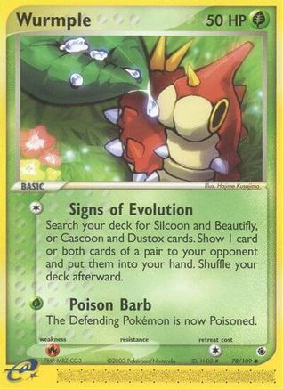 Wurmple 078/109 - Reverse Holofoil Ruby and Sapphire