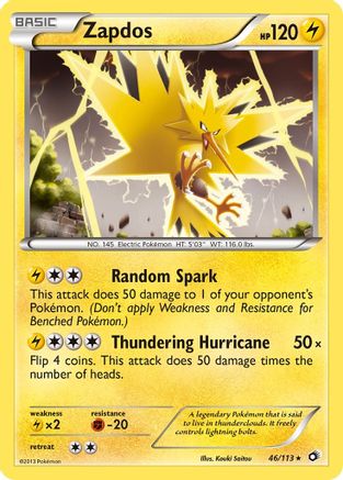 Zapdos 046/113  - Holofoil Legendary Treasures