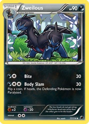 Zweilous 077/116  - Reverse Holofoil Plasma Freeze