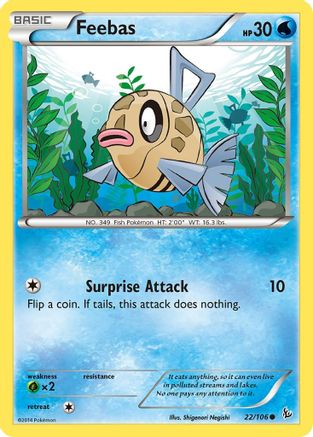 Feebas 022/106  - Reverse Holofoil XY  Flashfire