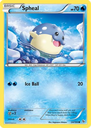 Spheal 024/106  - Reverse Holofoil XY  Flashfire