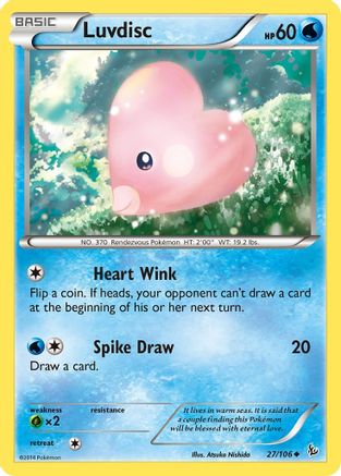 Luvdisc 027/106  - Reverse Holofoil XY  Flashfire
