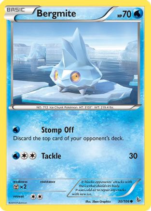 Bergmite 030/106  - Reverse Holofoil XY  Flashfire
