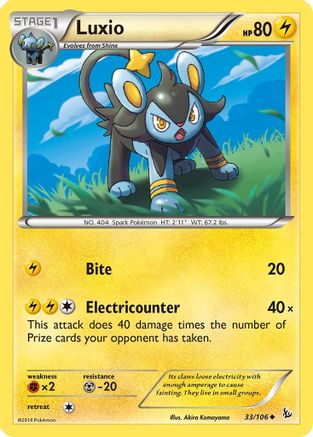 Luxio 033/106  - Reverse Holofoil XY  Flashfire