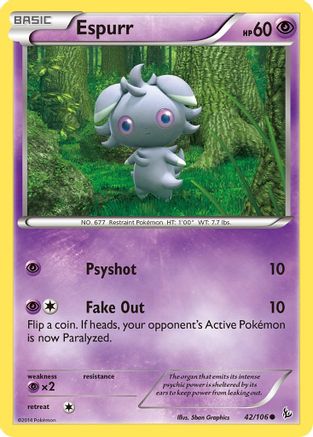 Espurr 042/106  - Reverse Holofoil XY  Flashfire