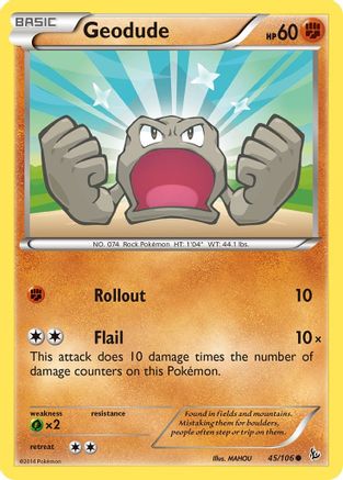 Geodude 045/106  - Reverse Holofoil XY  Flashfire