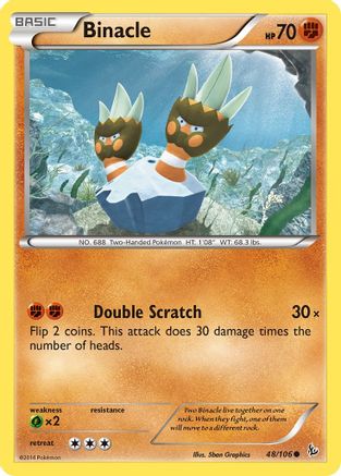 Binacle 048/106  - Reverse Holofoil XY  Flashfire