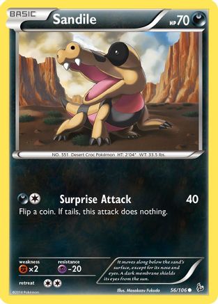Sandile 056/106  - Reverse Holofoil XY  Flashfire