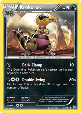 Krokorok 057/106  - Reverse Holofoil XY  Flashfire