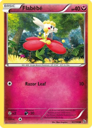 Flabebe 063/106  - Reverse Holofoil XY  Flashfire