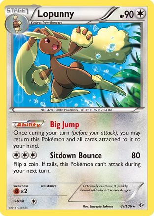 Lopunny 085/106  - Reverse Holofoil XY  Flashfire